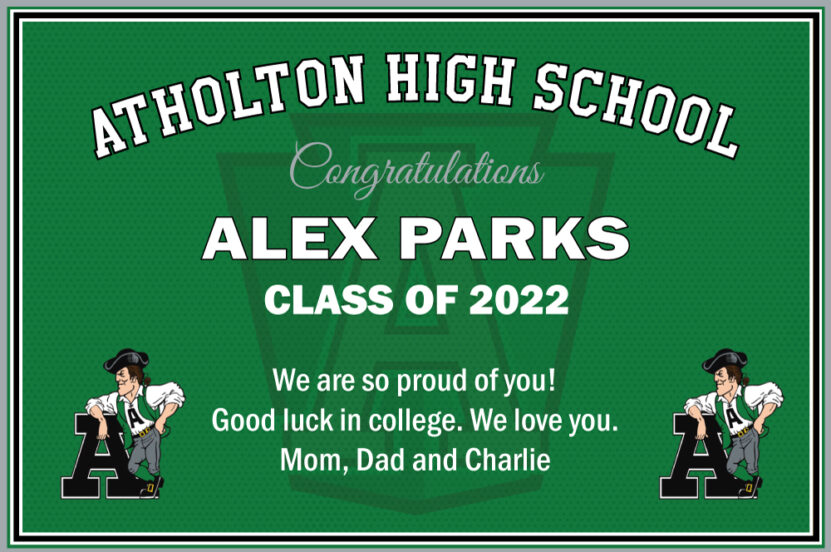 Atholton High School Senior Banners Varsity Graphics
