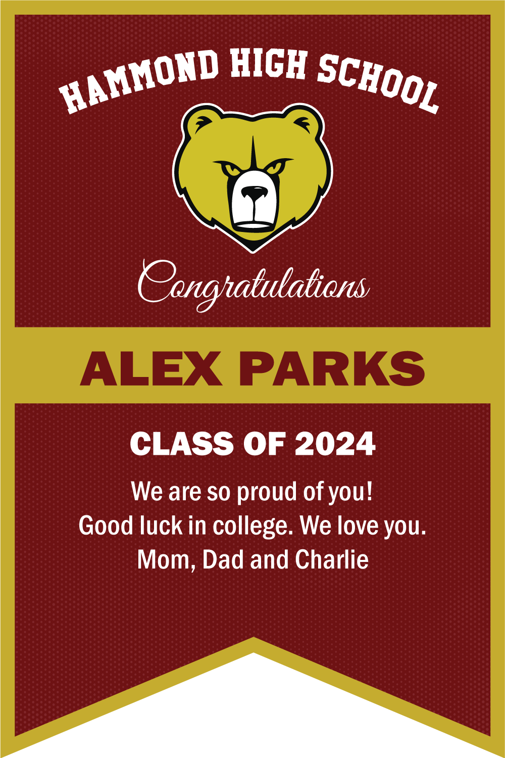 Hammond High School Senior Banners Varsity Graphics