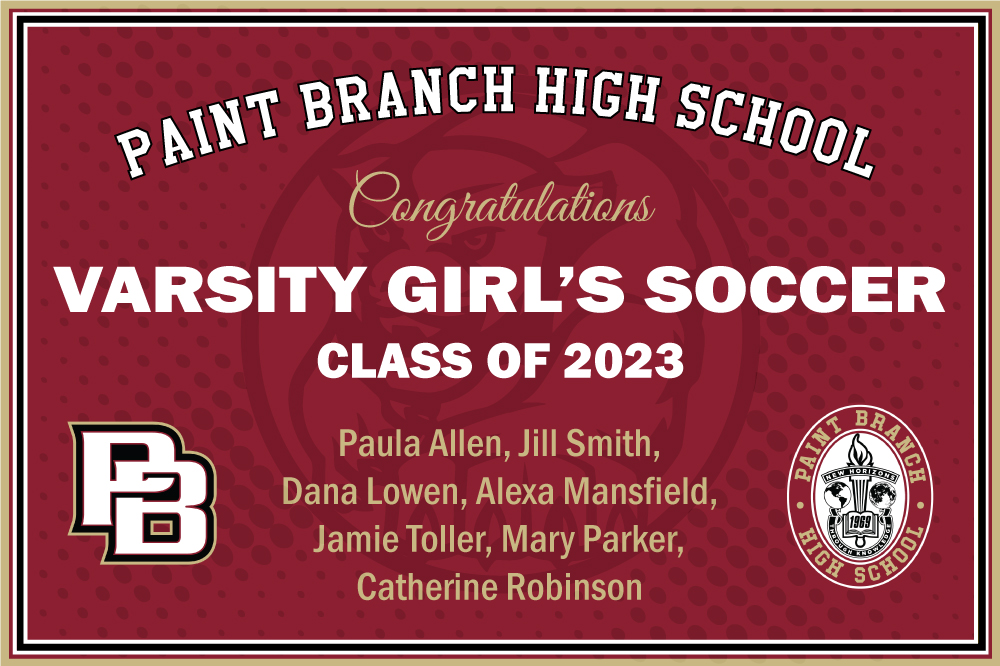 Paint Branch High School Senior Banner Varsity Graphics