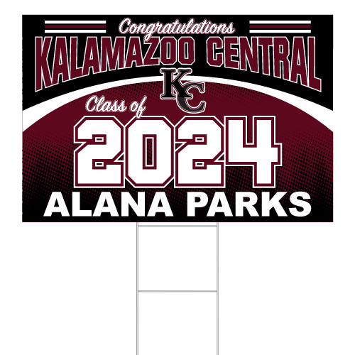 Kalamazoo Central Yard Sign Personalized Varsity Graphics